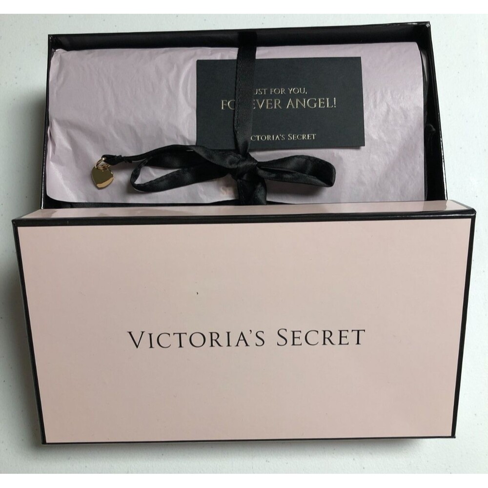 Victoria's Secret Jewerly Roll Travel Case Black Satin Pink Stripe Ltd Edition